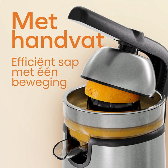 KitchenBrothers Citruspers - Met Uitloop en Handvat - 0.35L - RVS