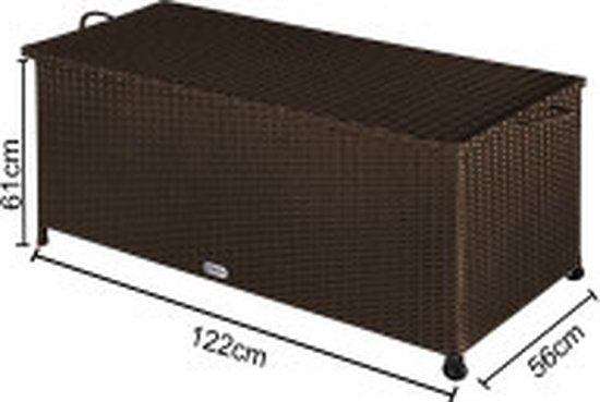 Casaria Opbergkist – Weerbestendig 122x56x61cm 420L - Bruin