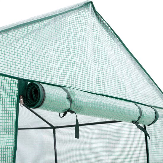 Gardebruk Kweekkas 2,23m² - 4 Legplanken & 4 Ramen - 190x186x120cm