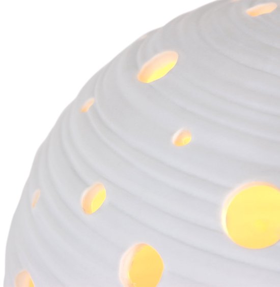 Anne Lighting tafellamp Jazz - wit - keramiek - 20 cm - E14 fitting - 3110W