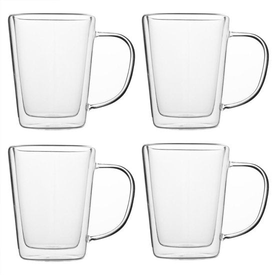 Monzana Theeglazen - Set van 4 Elk 250ml - Dubbelglas