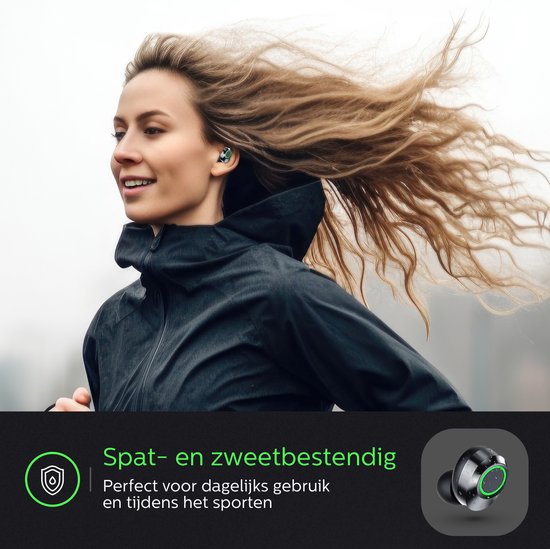 Otiume - Volledig Draadloze Oordopjes - HiFi Extra Bass geluid - Touch bediening - Draadloze Oortjes - Zweet- en regenbestendig - Sport oortjes - Bluetooth