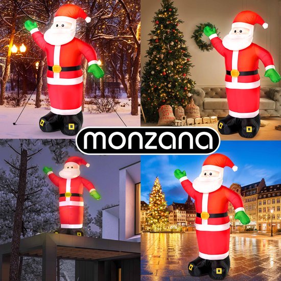 Monzana Kerstman opblaasbaar XXL met verlichting 250 x 180 x 115cm