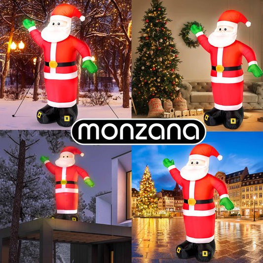 Monzana Kerstman opblaasbaar XXL met verlichting 250 x 180 x 115cm