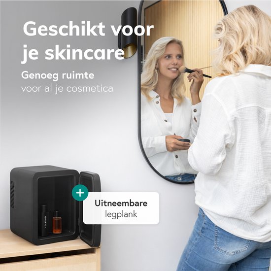 Mini koelkast 5L - Skincare & make-up fridge - Eten & drinken - Organizer - 12V & 230V - Koel & warm - Auto koelkast - Compact - Zwart