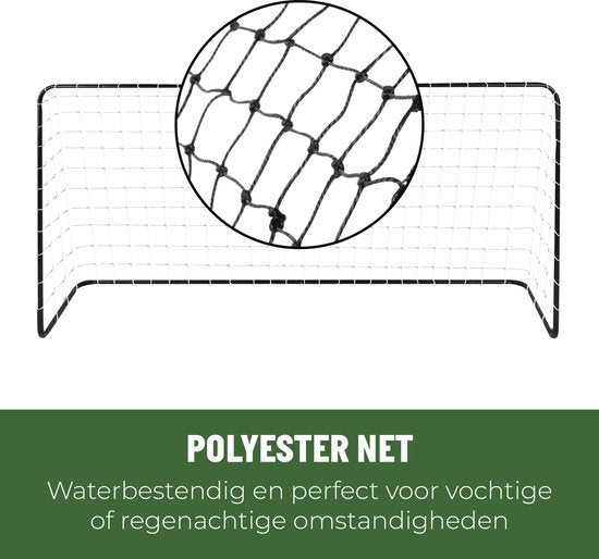Umbro Voetbaldoel - Voetbal Goal 182 x 122 x 61 cm - Voetbalgoal Groot - Makkelijk te Verplaatsen - Buitenspeelgoed voor Kinderen en Volwassenen - Voetbal Training Doel - Metaal - Zwart/Wit