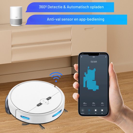 Livista Robotstofzuiger met Dweilfunctie - Slimme navigatie - Automatisch oplaadstation - Dweilrobot - Robotstofzuiger huisdieren - Inclusief app & afstandsbediening