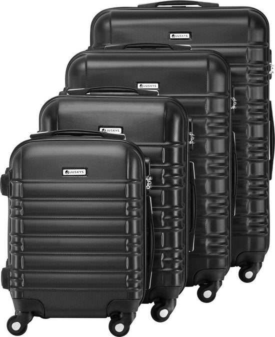 Trolley Reiskofferset / Kofferset Rome - 4-delig - Zwart - ABS
