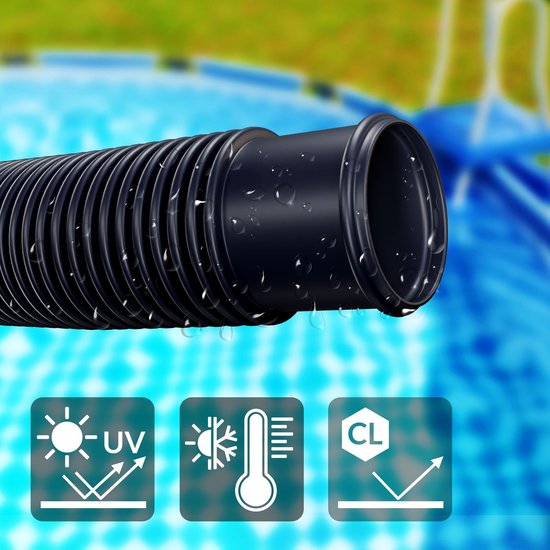 Monzana Zwembad Filter Slang - 14m Ø 38mm - Flexibel - Zwart