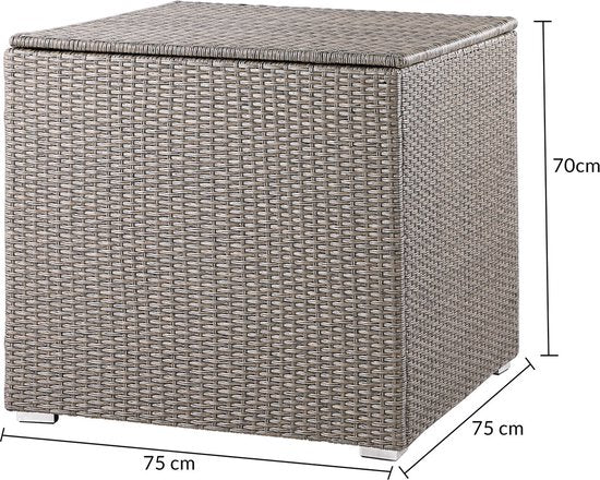 Casa Kussenbox - Tuinkist - Kussenopslagbox - Creme - 75x75x70cm