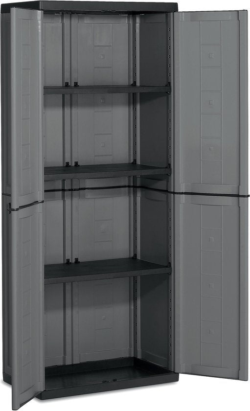 Keter Hoge opbergkast - Kunststof - Incl Slot - 3 planken