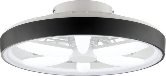 Brilliant Gaiano - Plafondventilator - Met verlichting - Ø 48 cm - LED 48W - Wit en RGB kleuren - Dimbaar - Timer - CCT - Zwart - Zeer stil