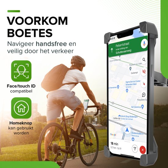 iSetchi Telefoonhouder - Fiets & Scooter - Anti-Schok