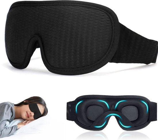 Novalance - Luxe Slaapmasker - 3D Ergonomisch - 100% Verduisterend - Traagschuim - Slaap Masker - Oog Masker