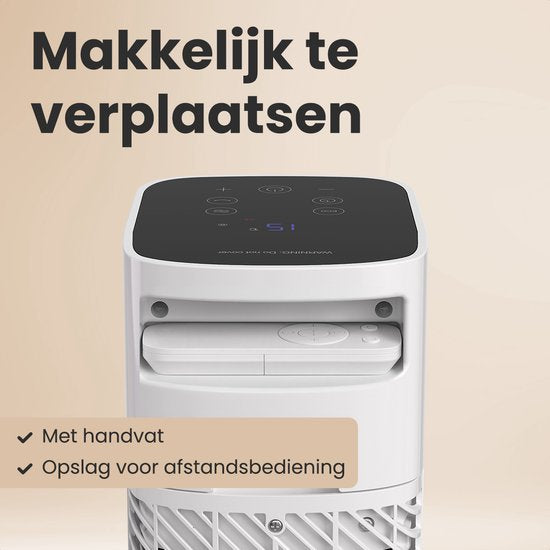 Auronic Elektrische Kachel - Keramische Kachel - Toren Kachel - 2200W Heater - Wit