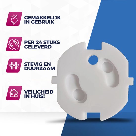 Roegaarden Stopcontactbeveiliging - Stopcontact Beveiliging - Stopcontactbeschermers - 24 stuks - Wit