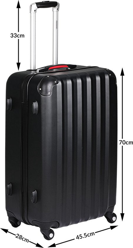 Monzana Hardcase Koffer Baseline - XL Zwart