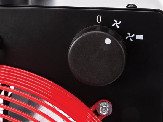 Perel Elektrische ventilatorkachel 3300W met thermostaat en koelstand, IP24 oververhittingsbeveiliging, compacte draagbare heater voor werkplaats, garage, schuur of industriële ruimte
