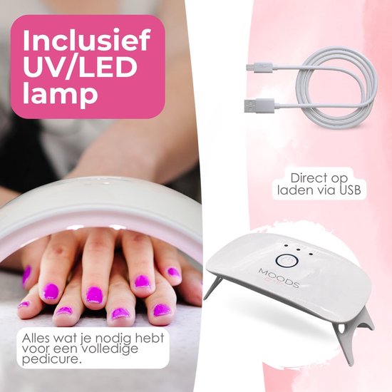 Moods Gellac - Luxe Polygel Set - Polygel Nagels Starterspakket - Inclusief UV LED lamp - 6 Kleuren - Coffee Nude