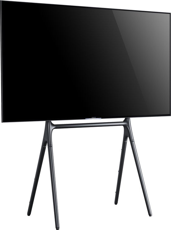 VDD Gaming - Tv beeldscherm vloerstandaard statief - tot 70 inch - 80 x 50 x 138 cm - Bruin/Zwart