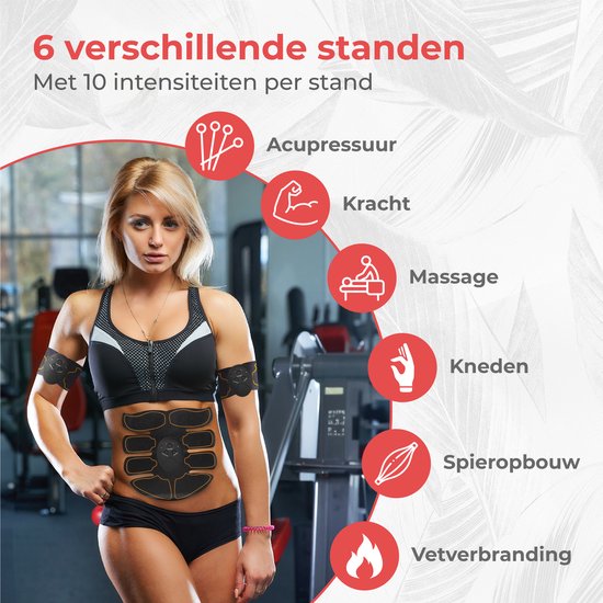 Nuvance - Buikspiertrainers Elektrisch - EMS Trainer - Ab Trainer - Buiktrainer - Sixpack Trainer - EMS Spierstimulator