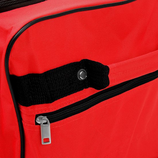 Monzana Reistas met trolleyfunctie - 85L - Rood - roltas op wieltjes