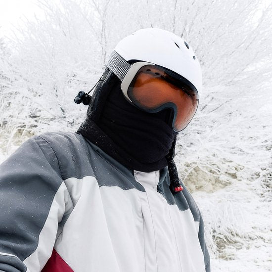 Travelhawk Nekwarmer - Heren & Dames - Geschikt Voor Wintersport, Wandelen, Fiets & Scooter/Motor - Colsjaal - Zwart