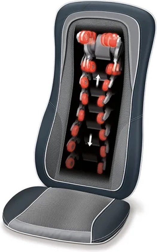 Beurer MG 315 Shiatsu Massagekussen - Massagestoel - Nek en rug - Bodyscan - 3 Programma's - 4 Verstelbare massagekoppen - Timer - Verwarming