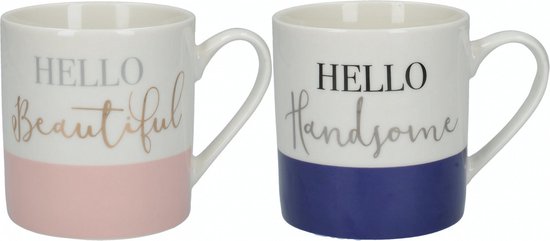 Kitchencraft Mokken Ava & I 295 Ml Keramiek Blauw/roze