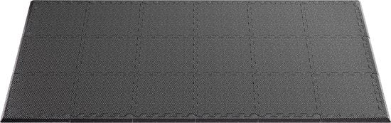 MONZANA 18x Vloerbeschermer – 31x31cm Antislip Uitbreidbaar - Zwart
