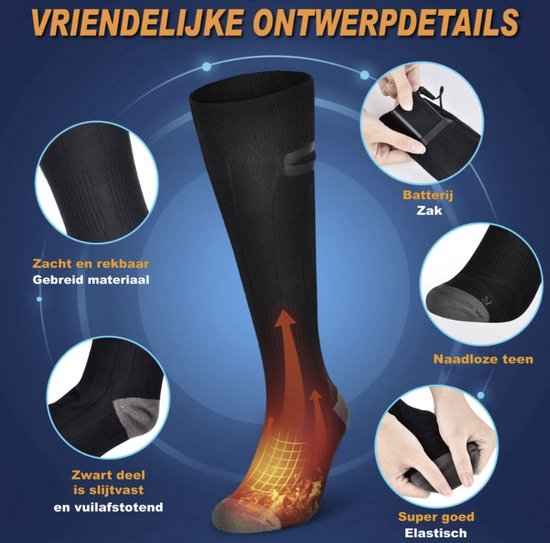 Verwarmde Sokken - Elektrische Sokken - sokken - Elektrische Verwarmde Sokken - Maat 36-41