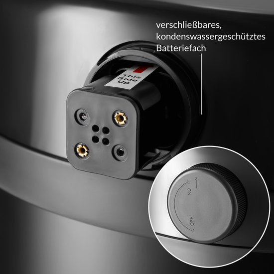 Monzana Prullenbak - Automatisch Rond 40L 30x69cm Display Sensor - Zilver
