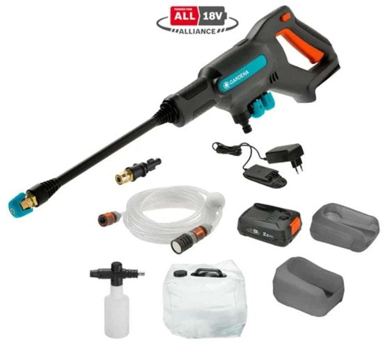 GARDENA AquaClean 24/18V P4A - Accu Hogedrukreiniger - 24 bar - Premium Set
