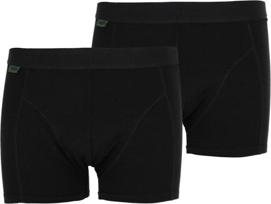 Basset Bamboe Heren Boxershorts zwart 2-pack - maat M