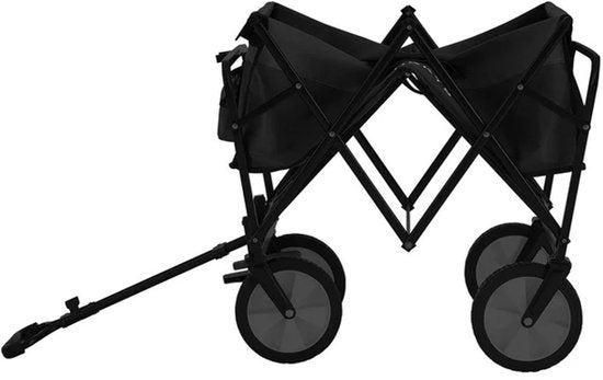 Bolderkar / Handkar / Transportkar - Opvouwbaar - Max. 100kg - Zwart