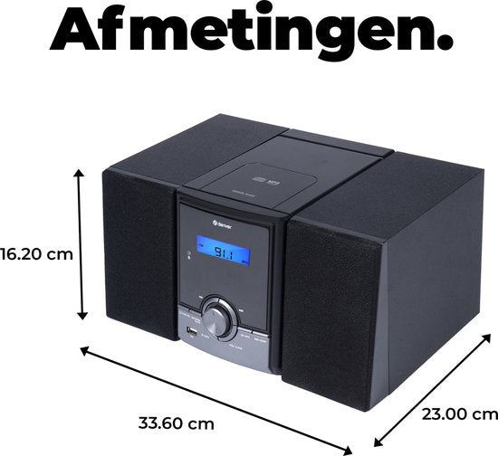 Denver DAB Radio CD Speler - Bluetooth - 60 voorkeuzezenders - DAB /FM / AUX - MDA285