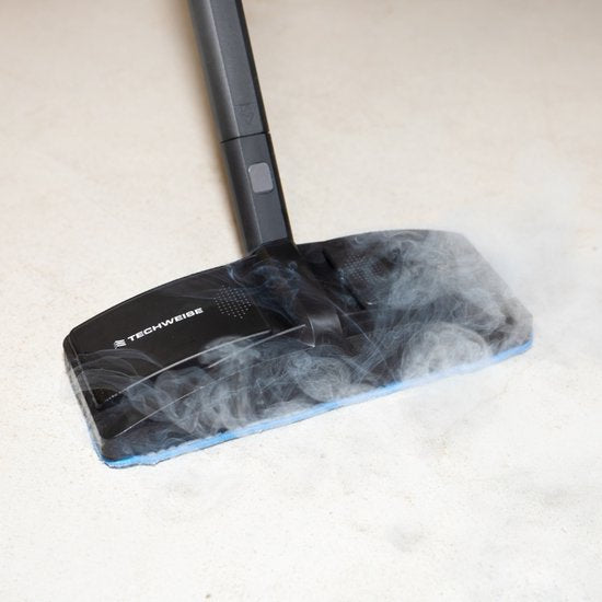 Techweise - Dweilset voor TS Compact Handstoomreiniger - 2 Verlengpalen - 1 Vloermop - 2 Dweildoeken