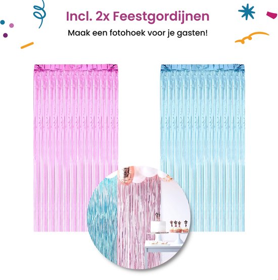 Partizzle Gender Reveal Party Versiering Pakket - Babyshower Ballonnen Decoratie - Geslacht Bekend Maken - Boy or Girl - XXL