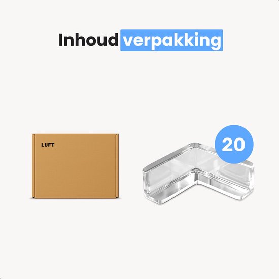 Luft Hoekbeschermers - 20 stuks - baby - Tafelhoek - Randbescherming - Stootrand - Kinderbeveiliging