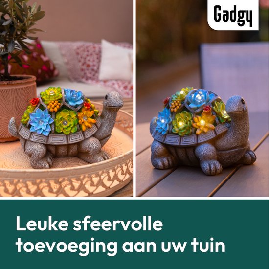 Gadgy - Solar Tuinverlichting Schildpad - multi - 20.5x13.5x20.5 cm