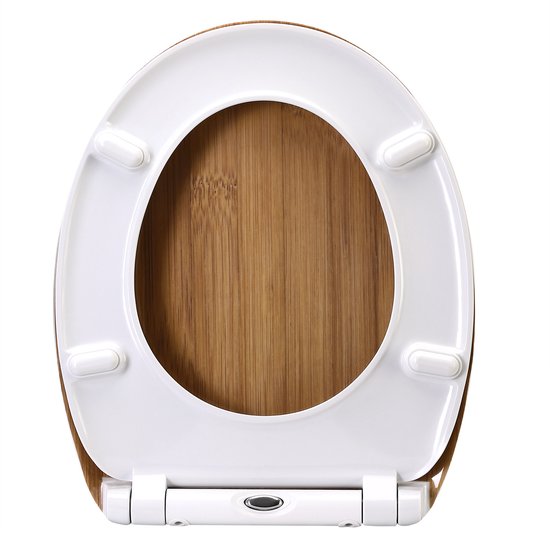 Casaria Wc Bril Duroplastic - Soft-close – Antibacterieel Bamboe