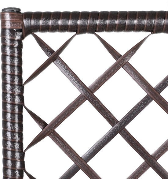 Casaria Polyrattan Bloembak – 3 Bakken/Klimophek - Bruin