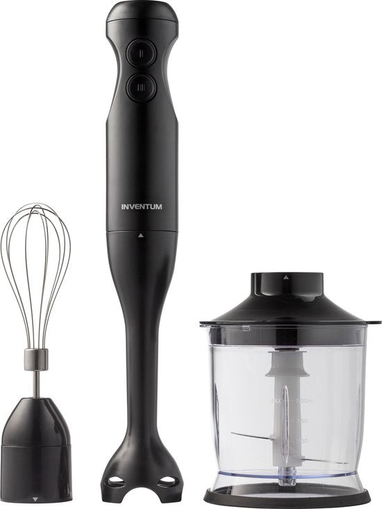 Inventum MX350B - Staafmixer set - Hakmolen - Garde - 350W - 2 snelheden - Zwart