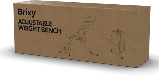 Brixy Fitness Halterbank - Fitnessbank - Tot 300KG - Bench Press Bank - Trainingsbank - Verstelbaar - Inklapbaar - Zwart