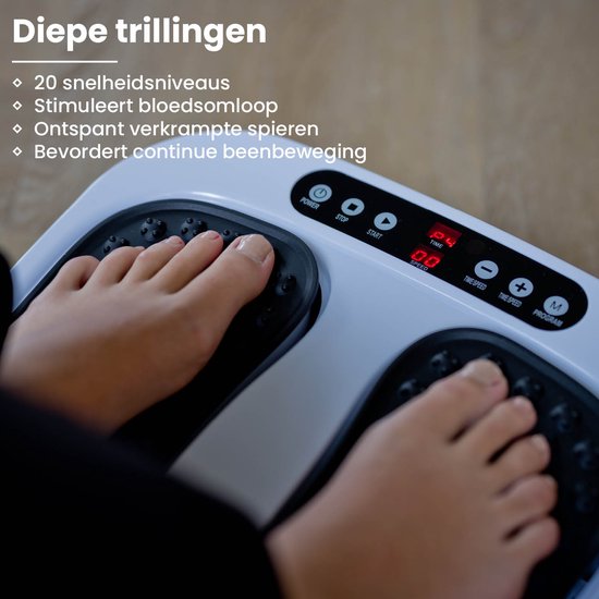 Nexxt Been- en Voetmassage Apparaat voor Thuis met 20 Snelheden - Shiatsu Massagekussen voor Ontspanning – Automatische en Handmatige Modus – 30W