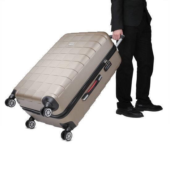 Monzana Exopack hardcase koffer champagne 76x51x30 cm