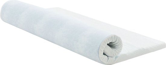 Juskys – Matrazentopper 7-Zonen – 90 x 200 cm – Voorzien Van Memory Foam En Afneembare Hoes – Voor Boxspringbed En Matras – Wit Polyester En Polyurethaan
