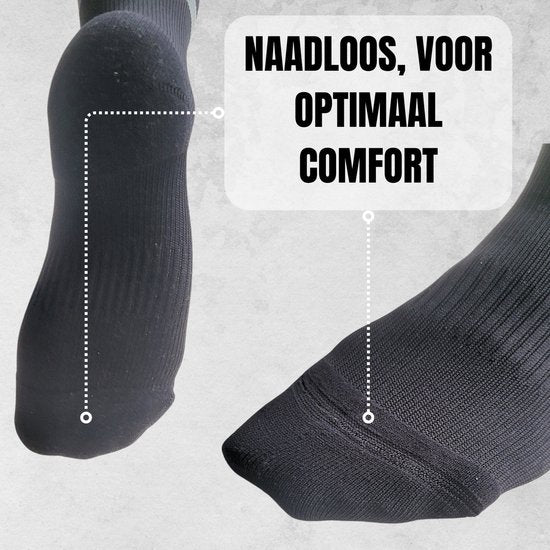 Sandside Steunkousen Compressie Sokken 2 Paar - Compressiekousen - Hardloopsokken - Sport Athletic - Zwart - Maat 36-40 S/M