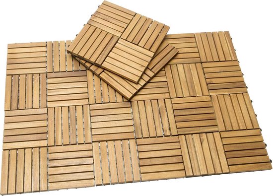 Deuba Houttegel Acacia Quattro Mozaïek FSC®-gecertificeerd Acaciahout 30x30 cm