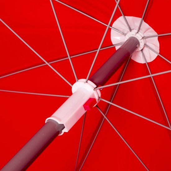 Bo-Camp Parasol - Met Knikarm - Ø 165 cm - Rood
